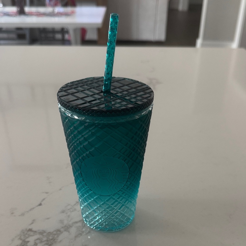 Starbucks Aqua Textured Tumbler with Straw